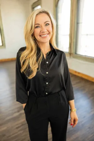 SELAH LONG SLEEVE BUTTON DOWN BODYSUIT