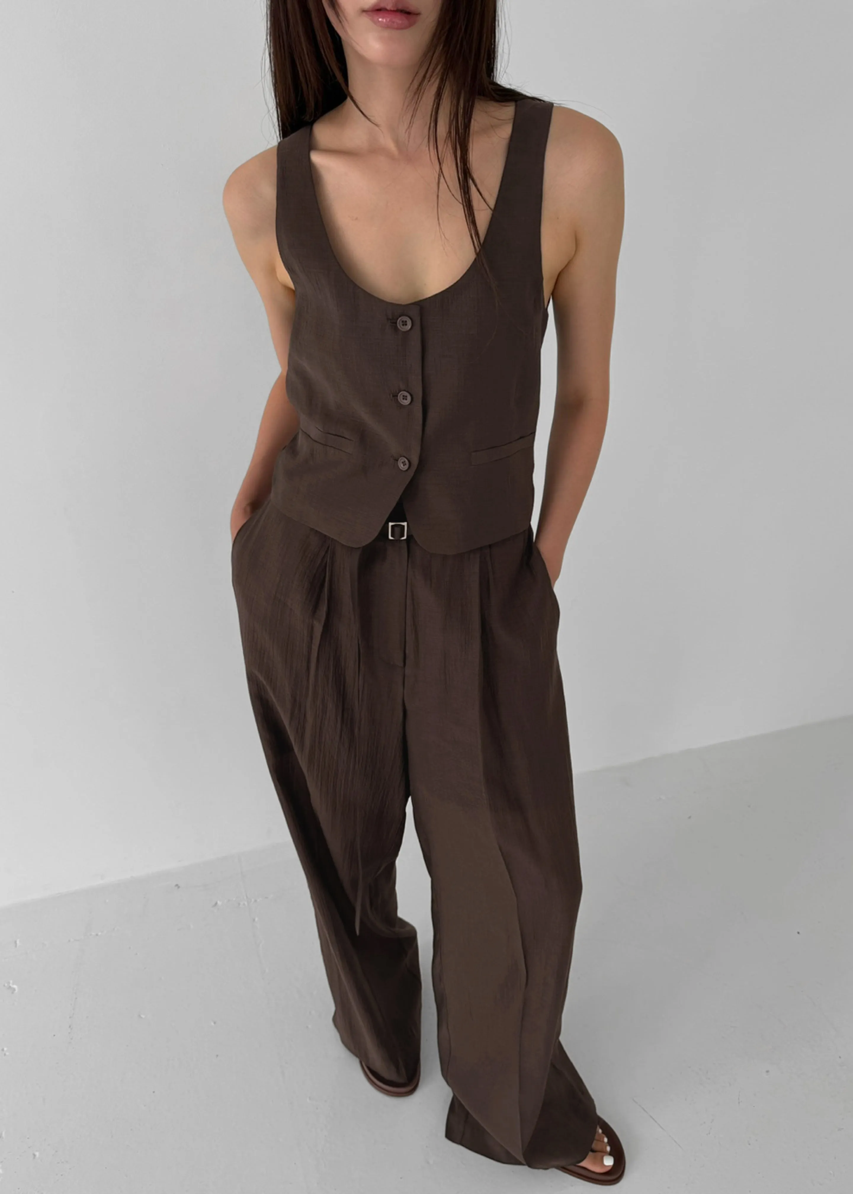 Selene Vest - Chocolate
