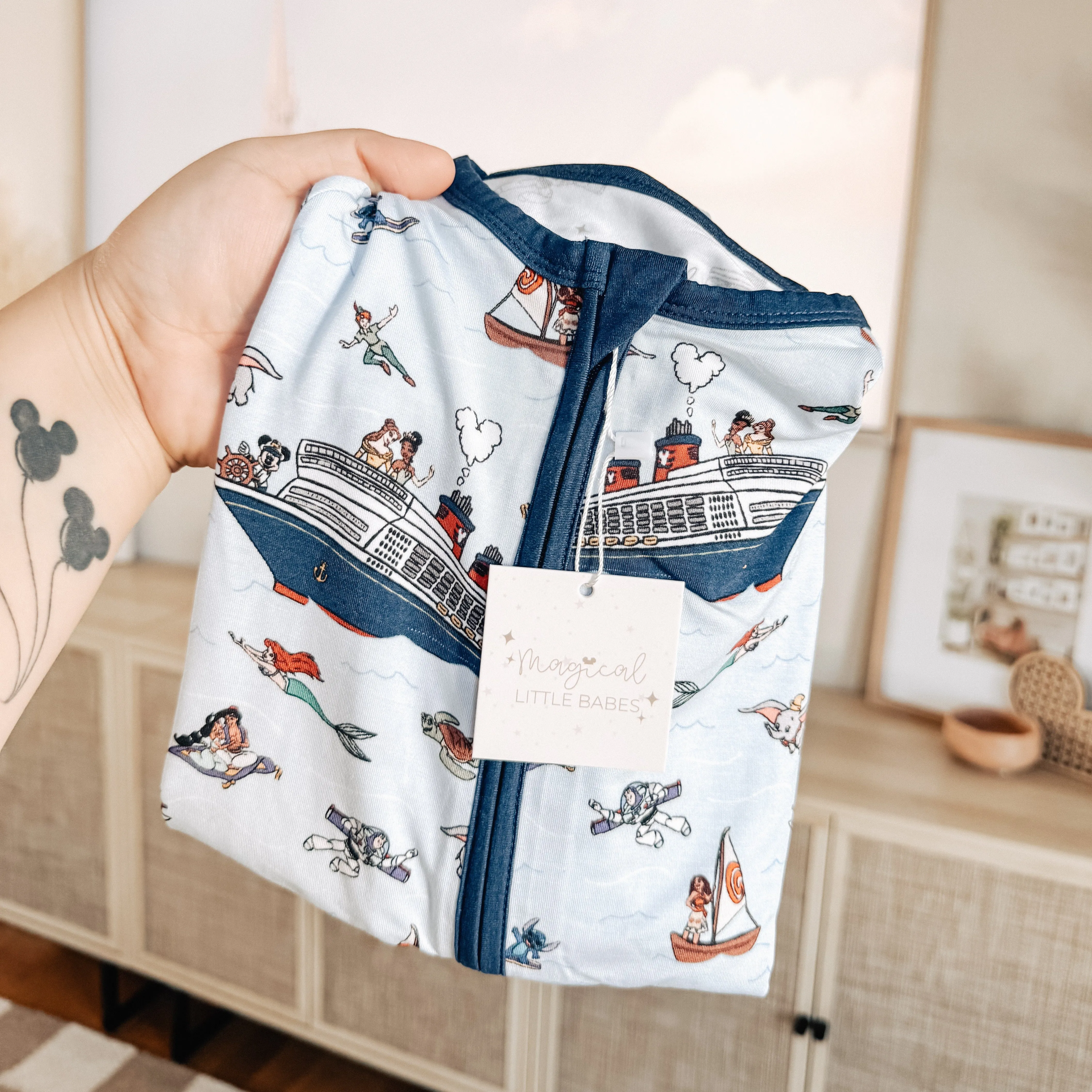 Ship Magic Bamboo PJ Romper/ Two Piece SHORT Sleeve Set*READY TO SHIP
