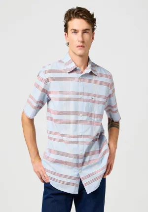 Short Sleeve Stripe Shirt - Niagara Mist