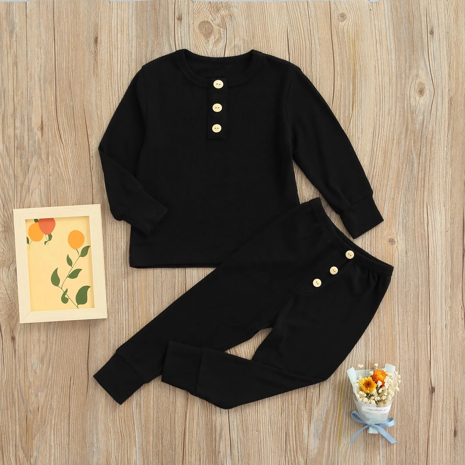 Simple Plain Cotton Pajamas