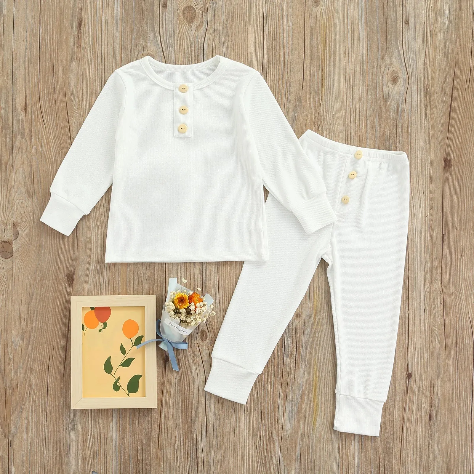 Simple Plain Cotton Pajamas