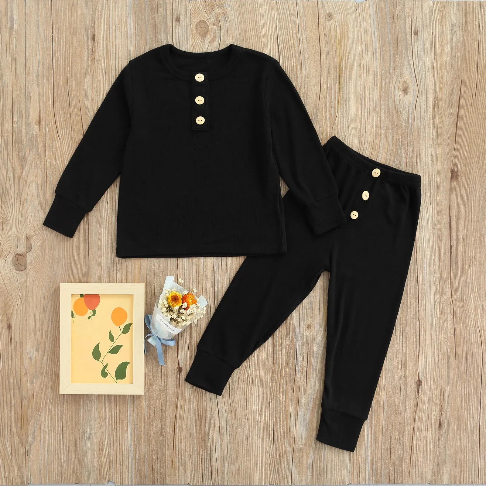 Simple Plain Cotton Pajamas