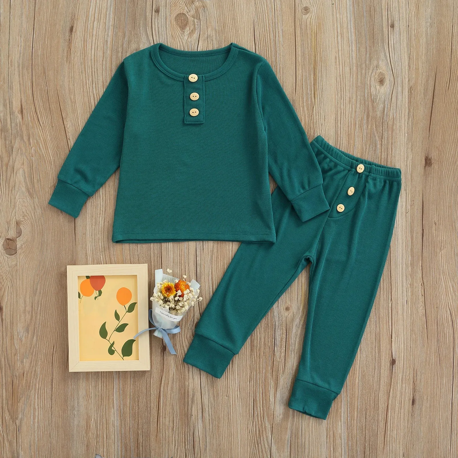 Simple Plain Cotton Pajamas