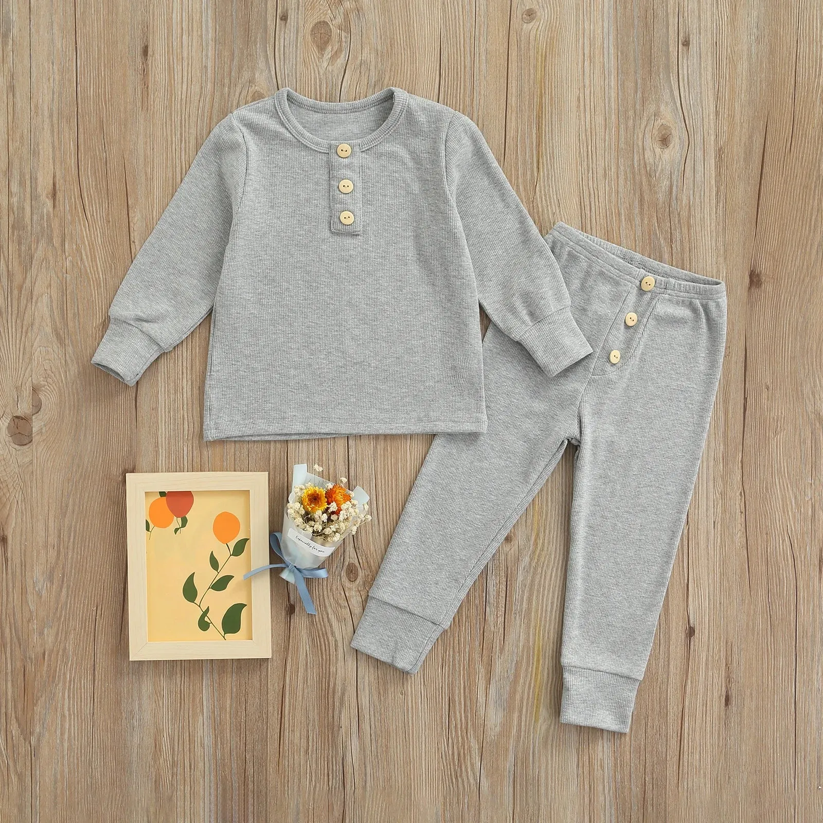 Simple Plain Cotton Pajamas