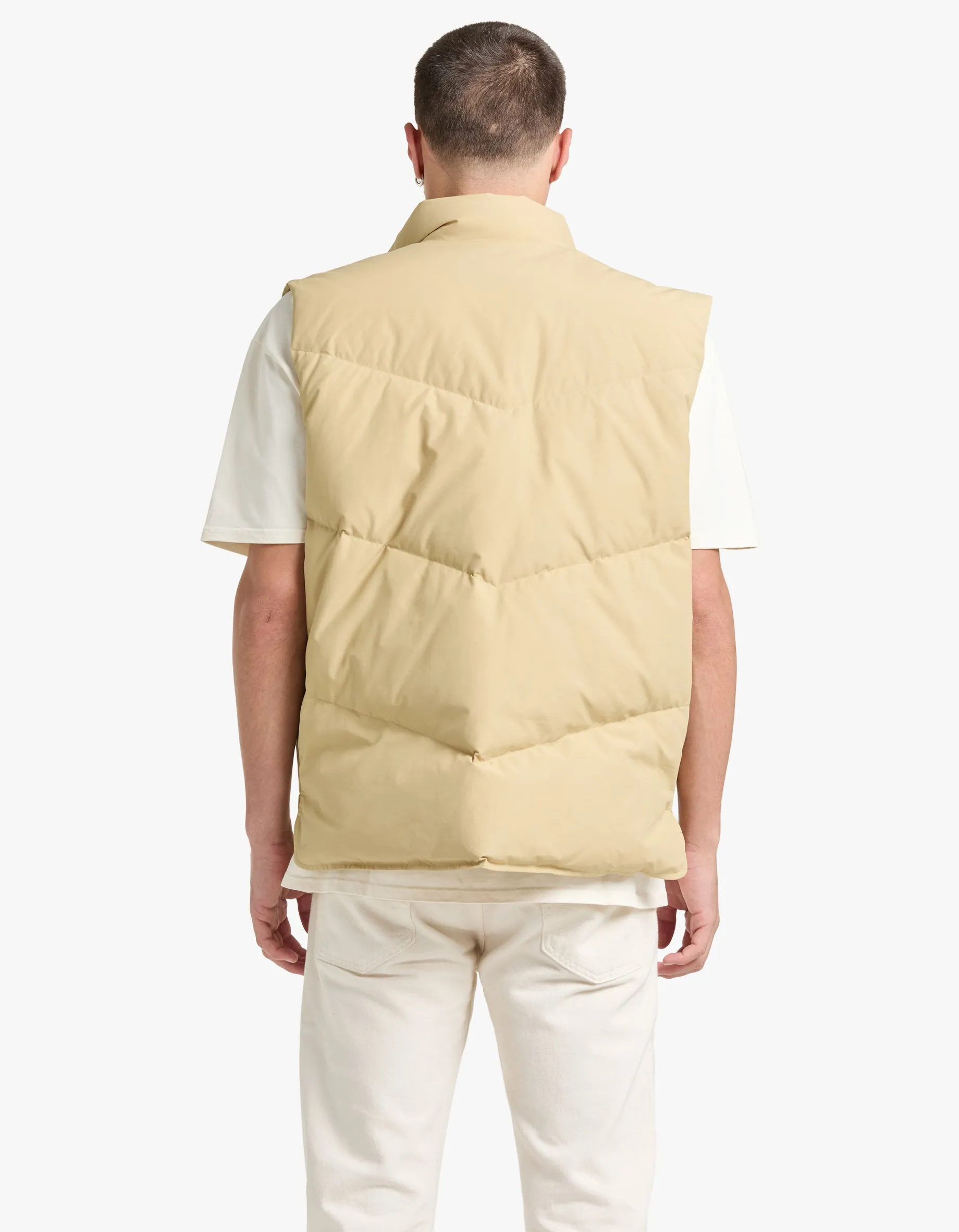 Sleeveless Puffer Vest - Canvas