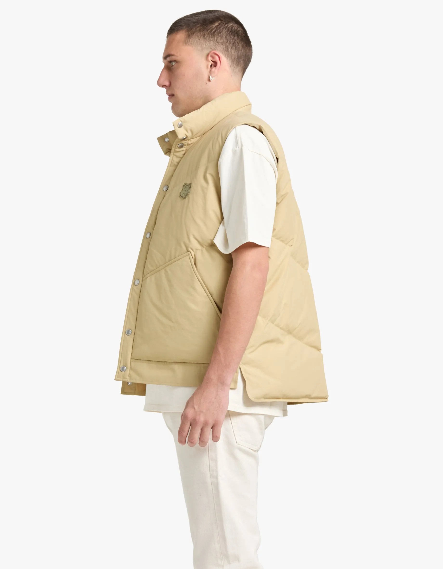 Sleeveless Puffer Vest - Canvas