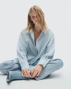 Sloane Shirt Blue Fog Stripe
