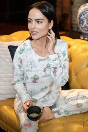 Snowman long pajama set