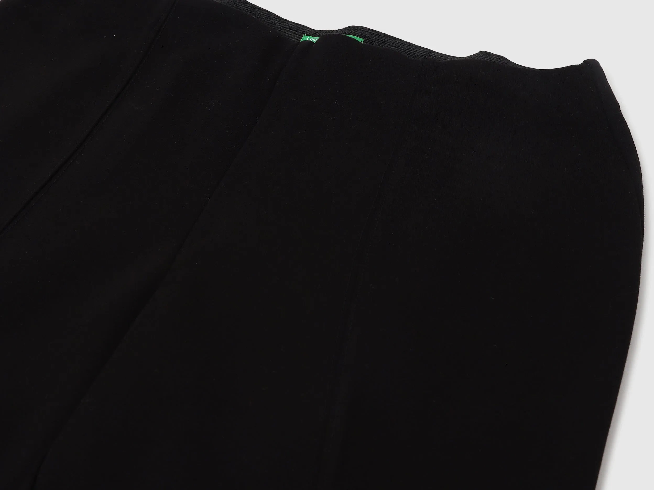 Solid High Waist Bootleg Trousers