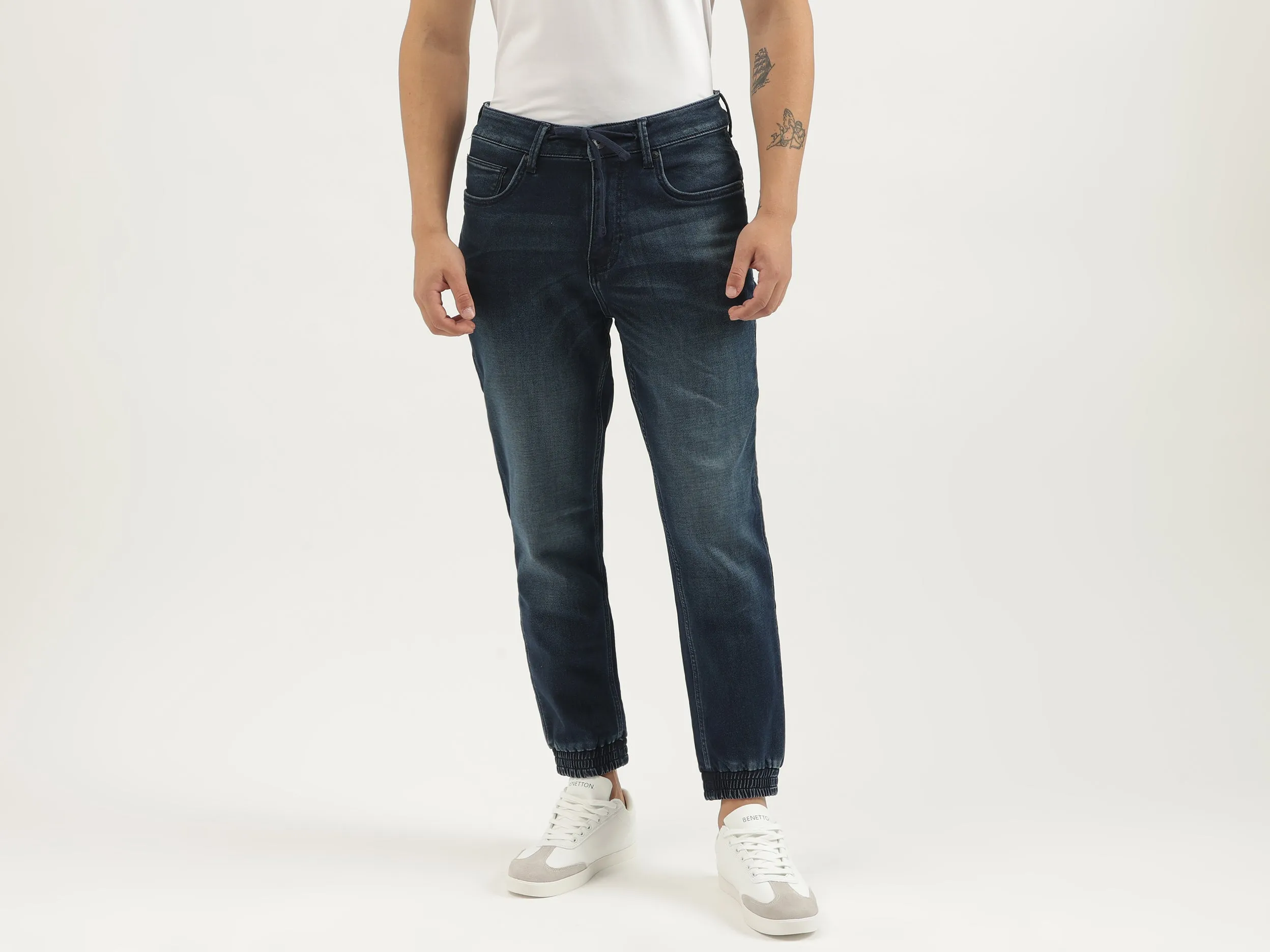 Solid Jogger Fit Jeans