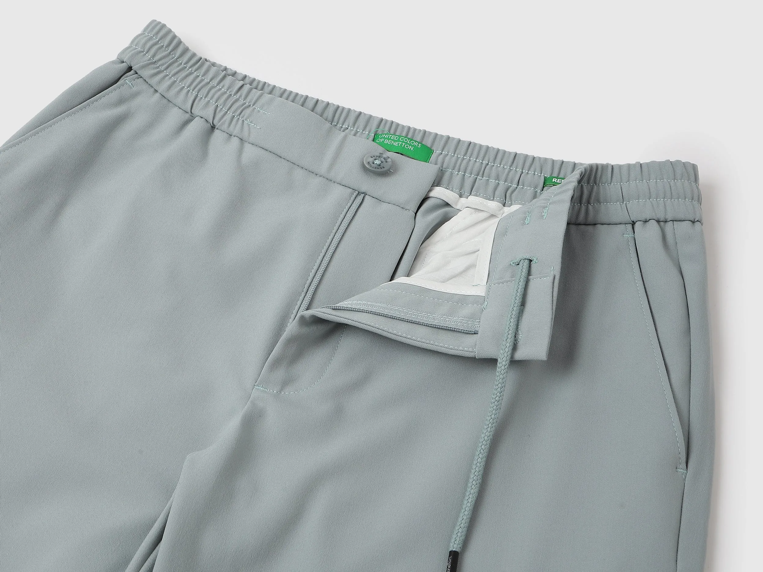 Solid Relaxed Fit Trousers