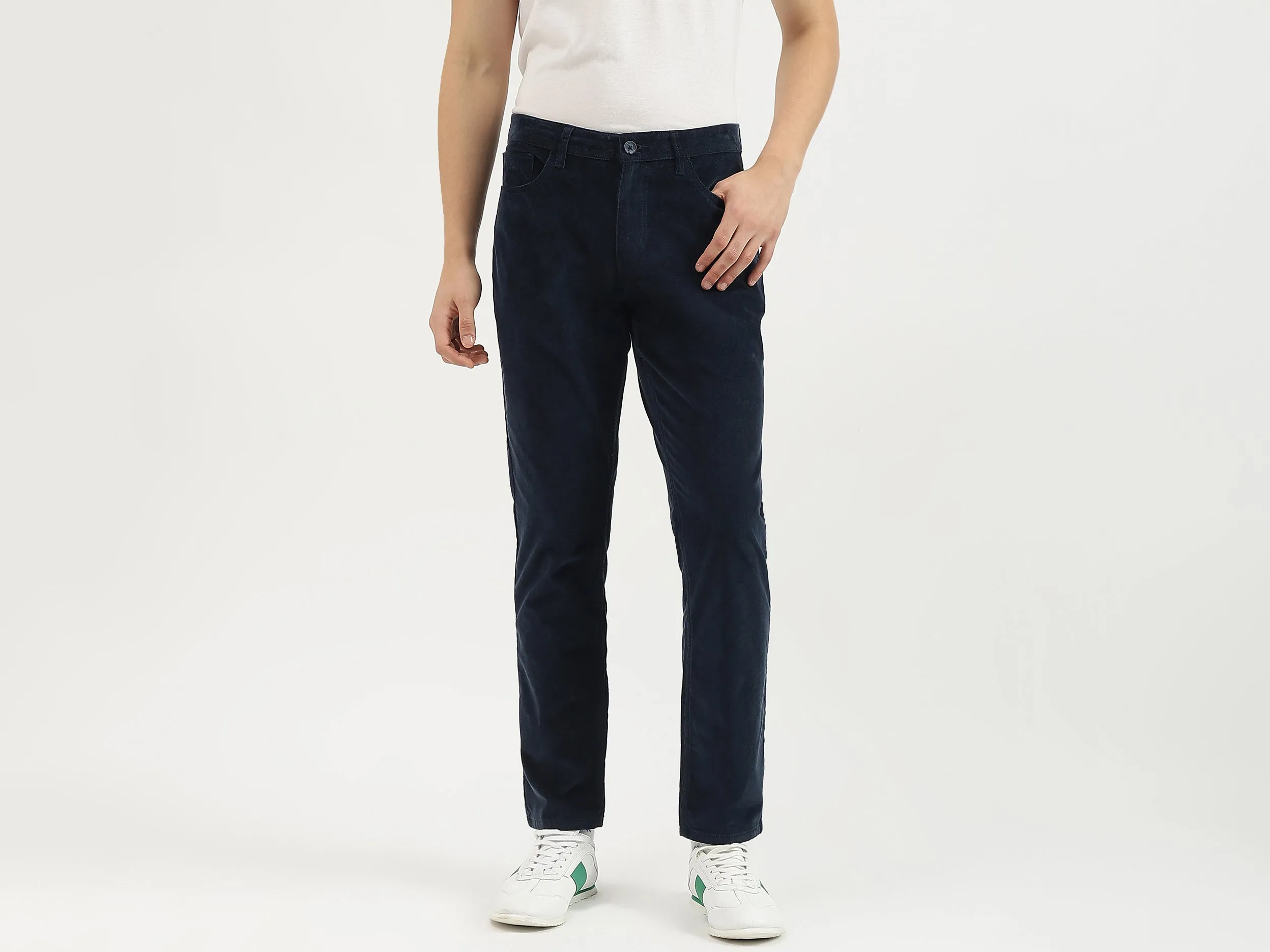 Solid Relaxed Fit Trousers