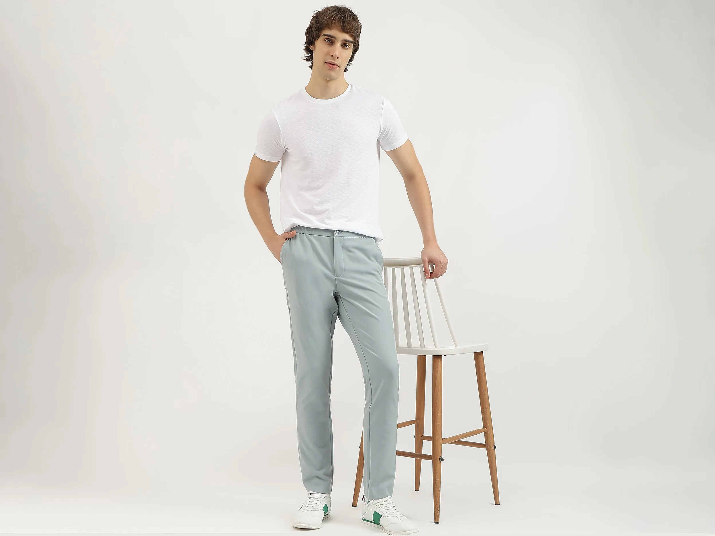 Solid Relaxed Fit Trousers