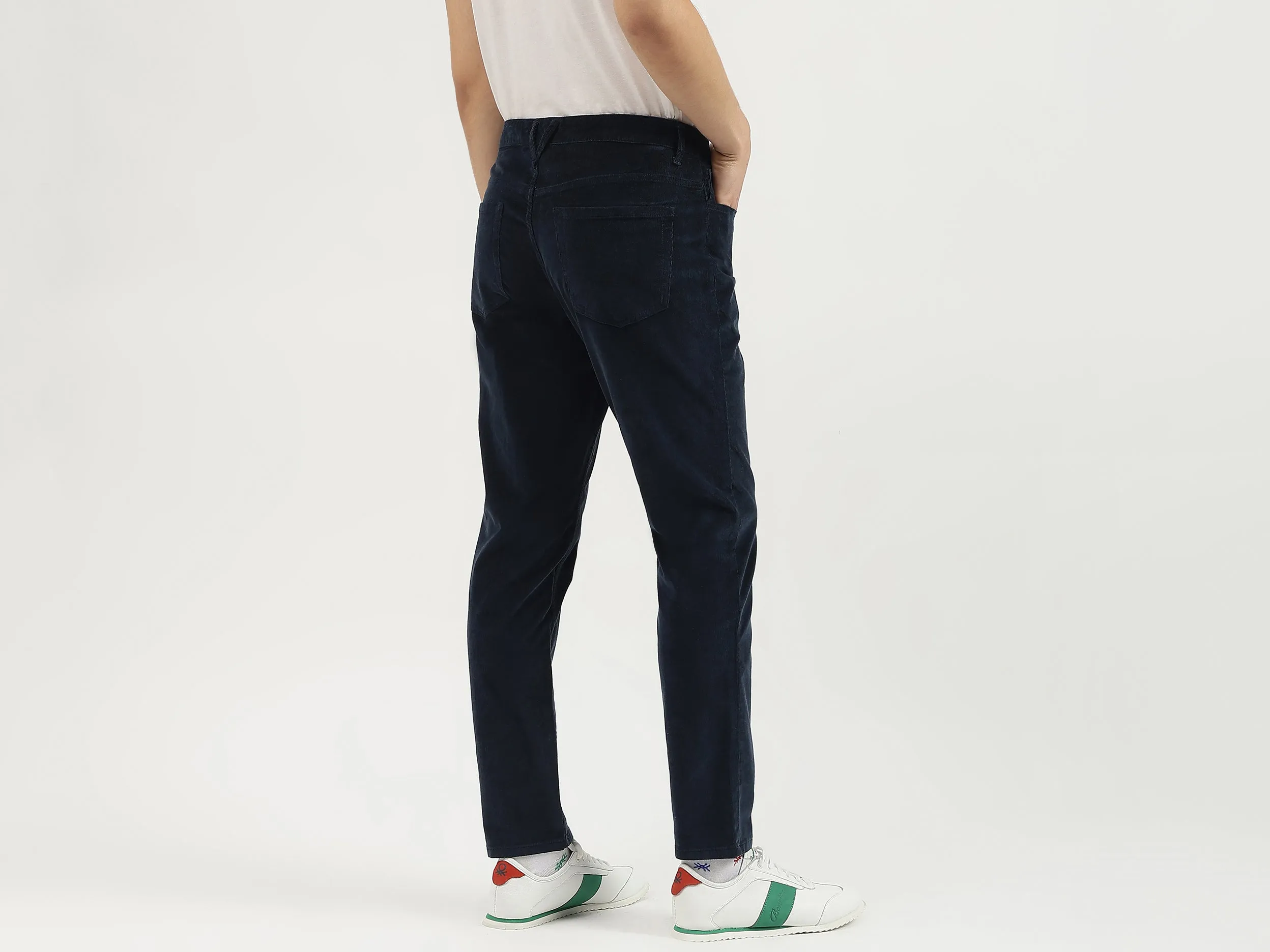 Solid Relaxed Fit Trousers
