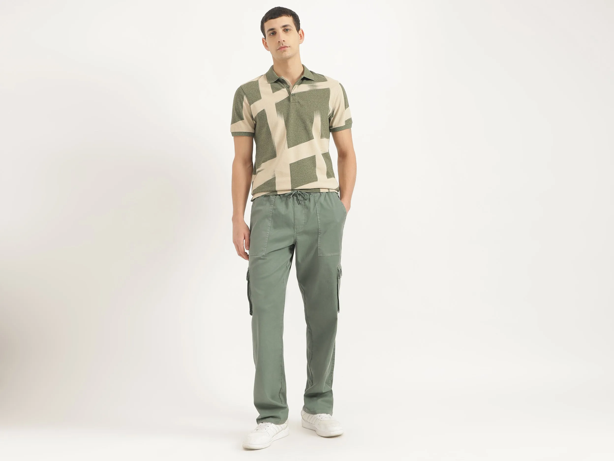Solid Relaxed Fit Trousers