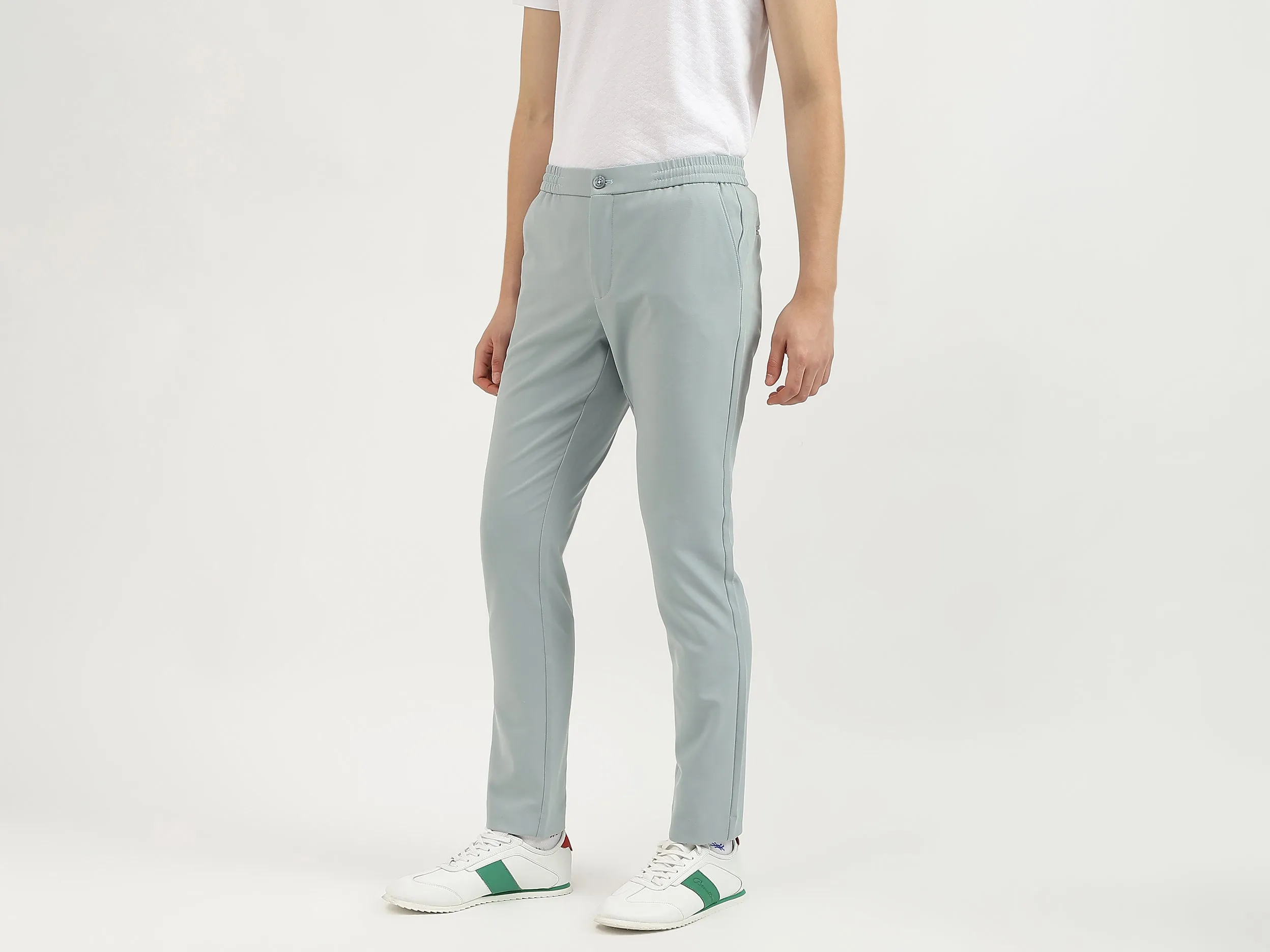 Solid Relaxed Fit Trousers