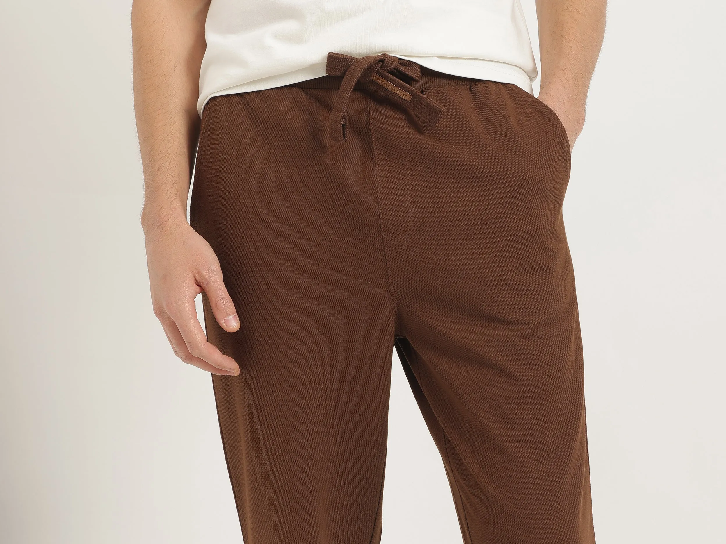 Solid Relaxed Fit Trousers