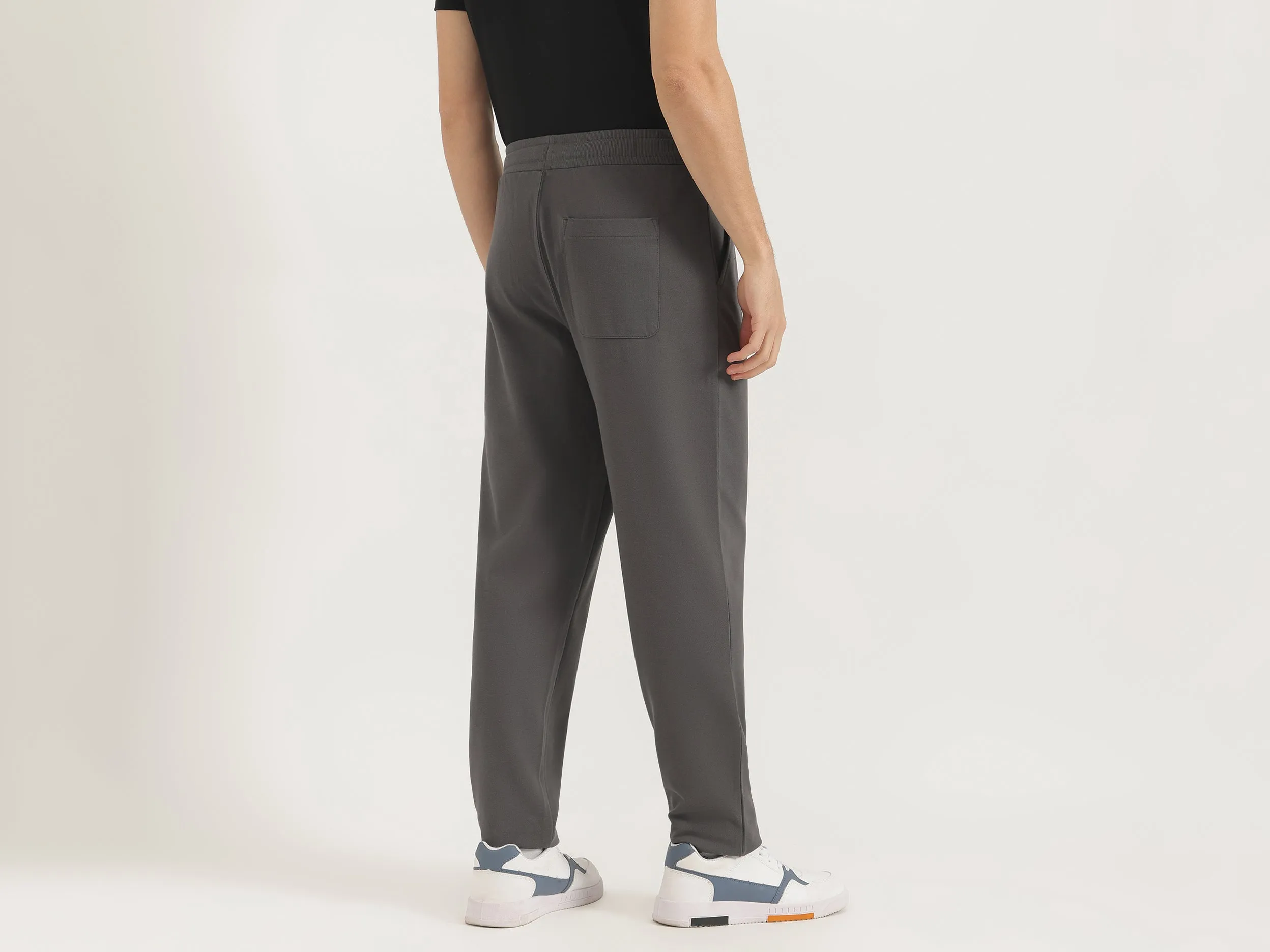 Solid Relaxed Fit Trousers