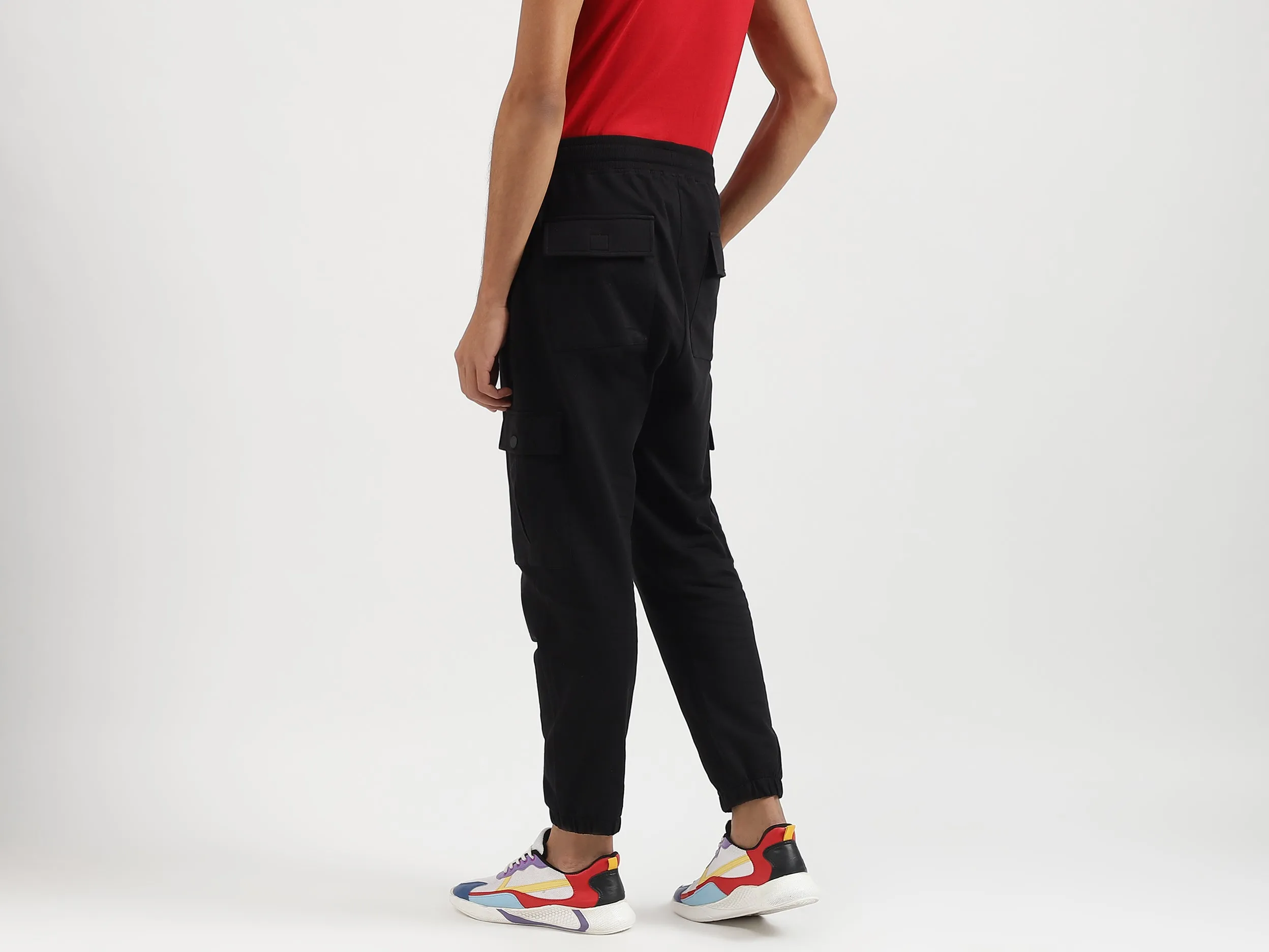 Solid Relaxed Fit Trousers