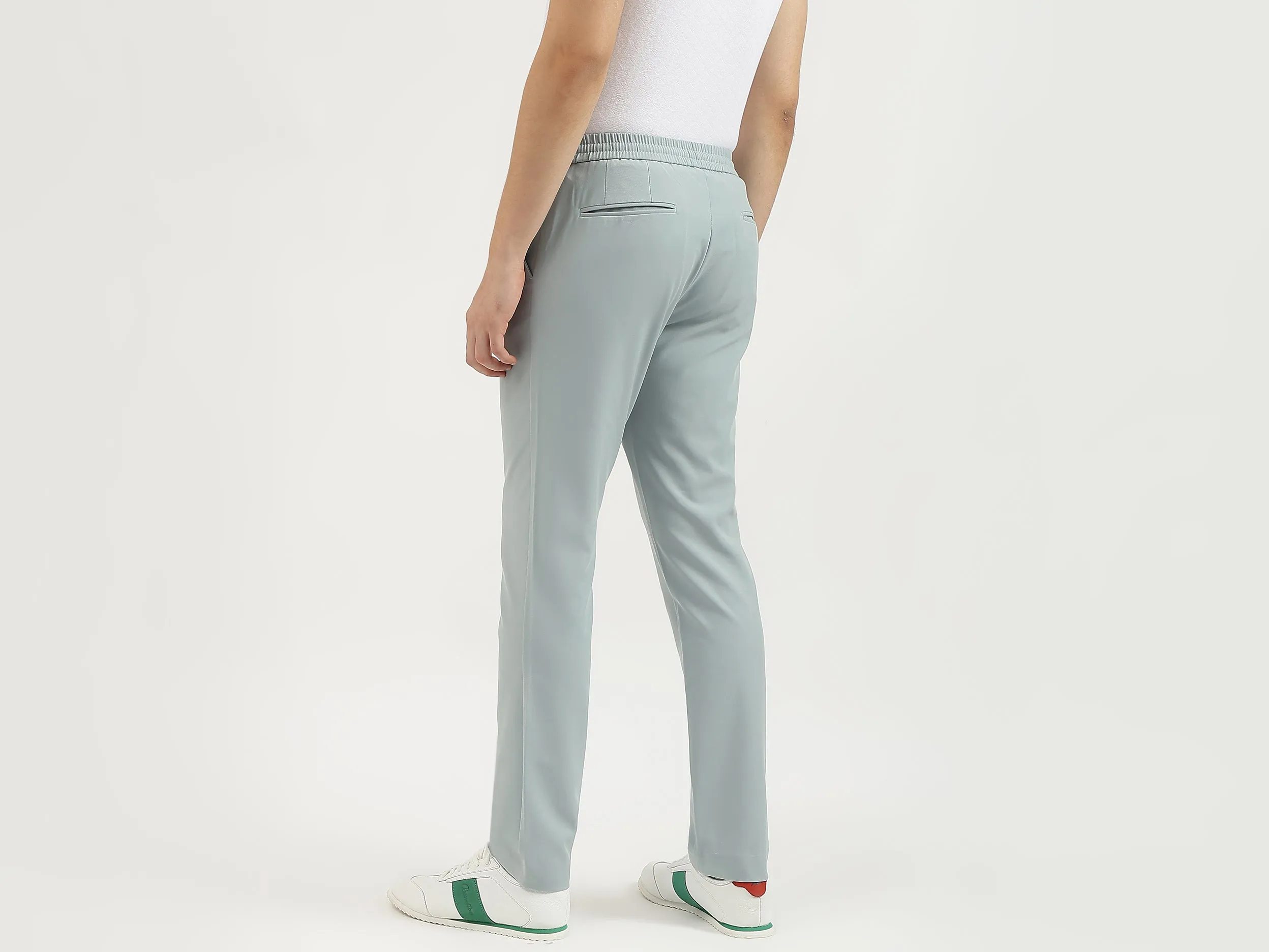 Solid Relaxed Fit Trousers