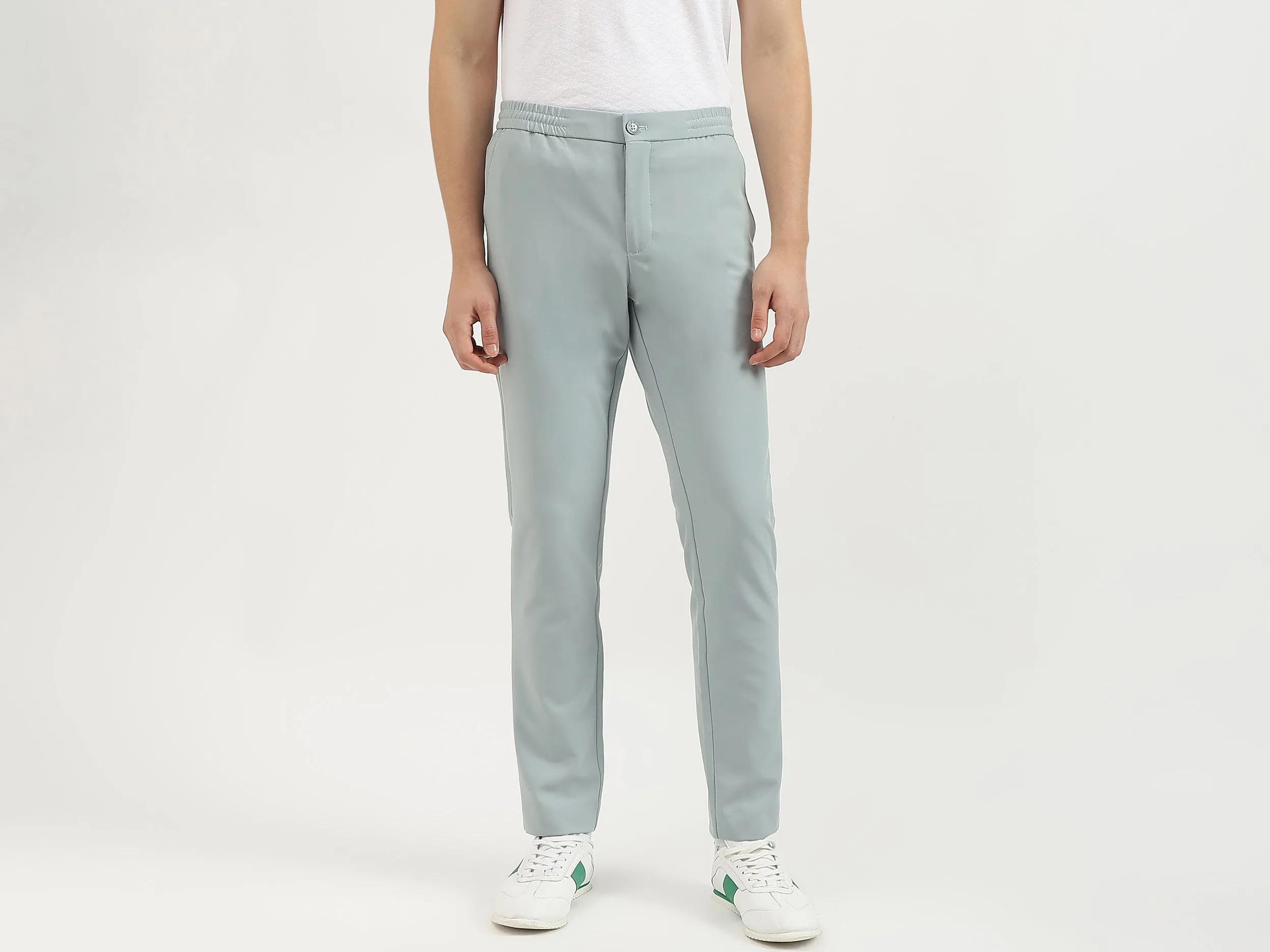 Solid Relaxed Fit Trousers