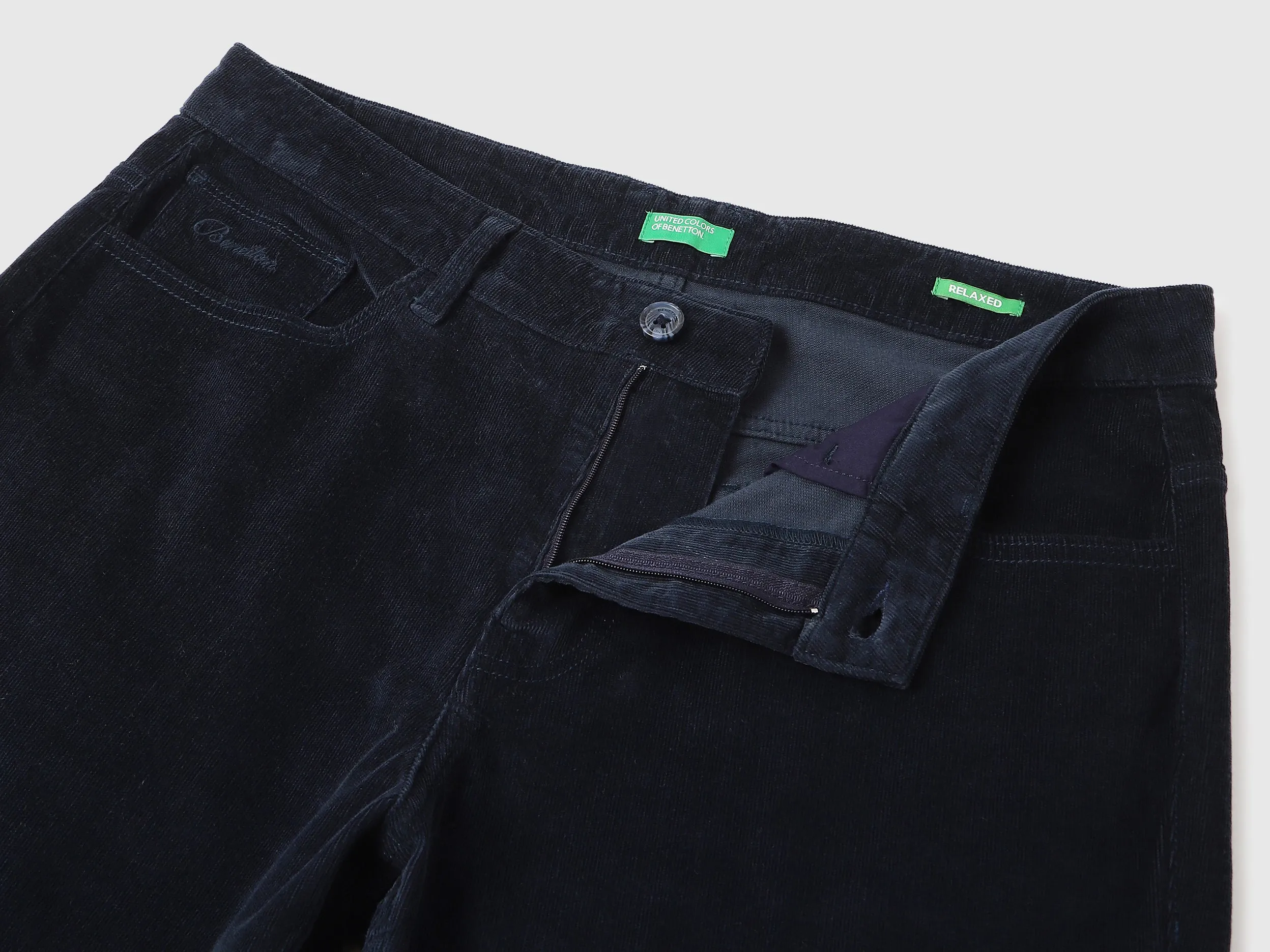 Solid Relaxed Fit Trousers