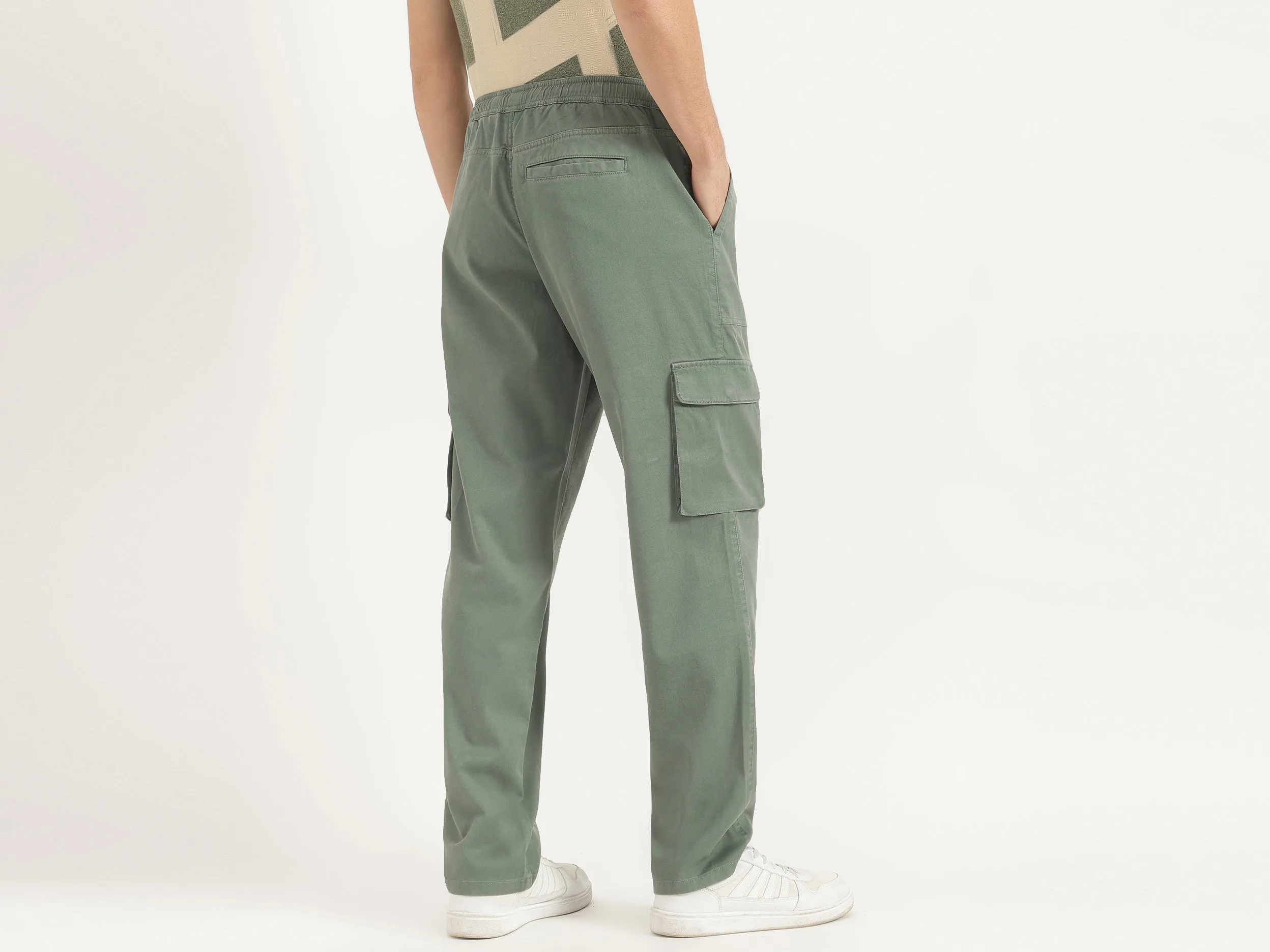 Solid Relaxed Fit Trousers