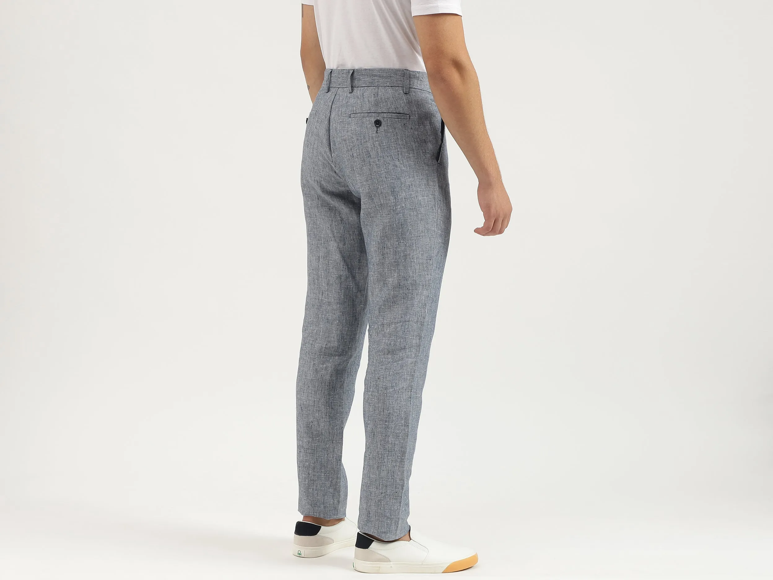 Solid Relaxed Fit Trousers