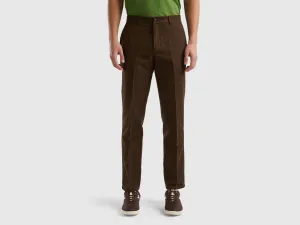 Solid Slim Fit Trousers
