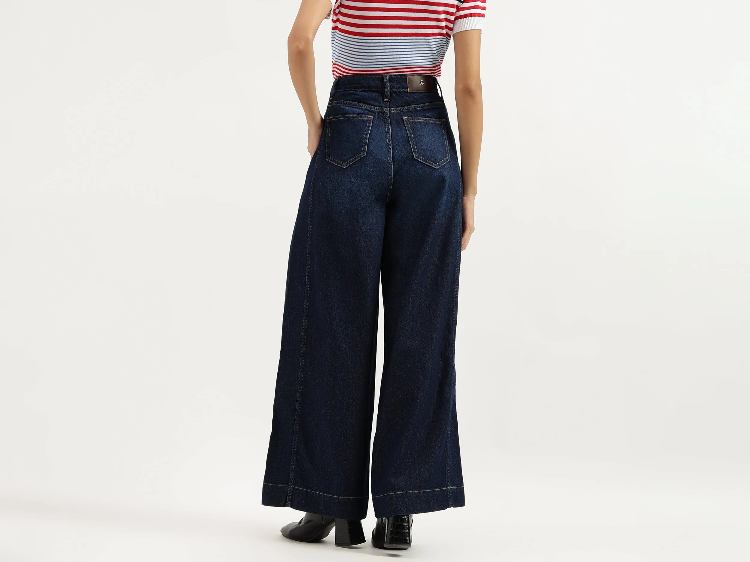 Solid Wide Leg Trousers