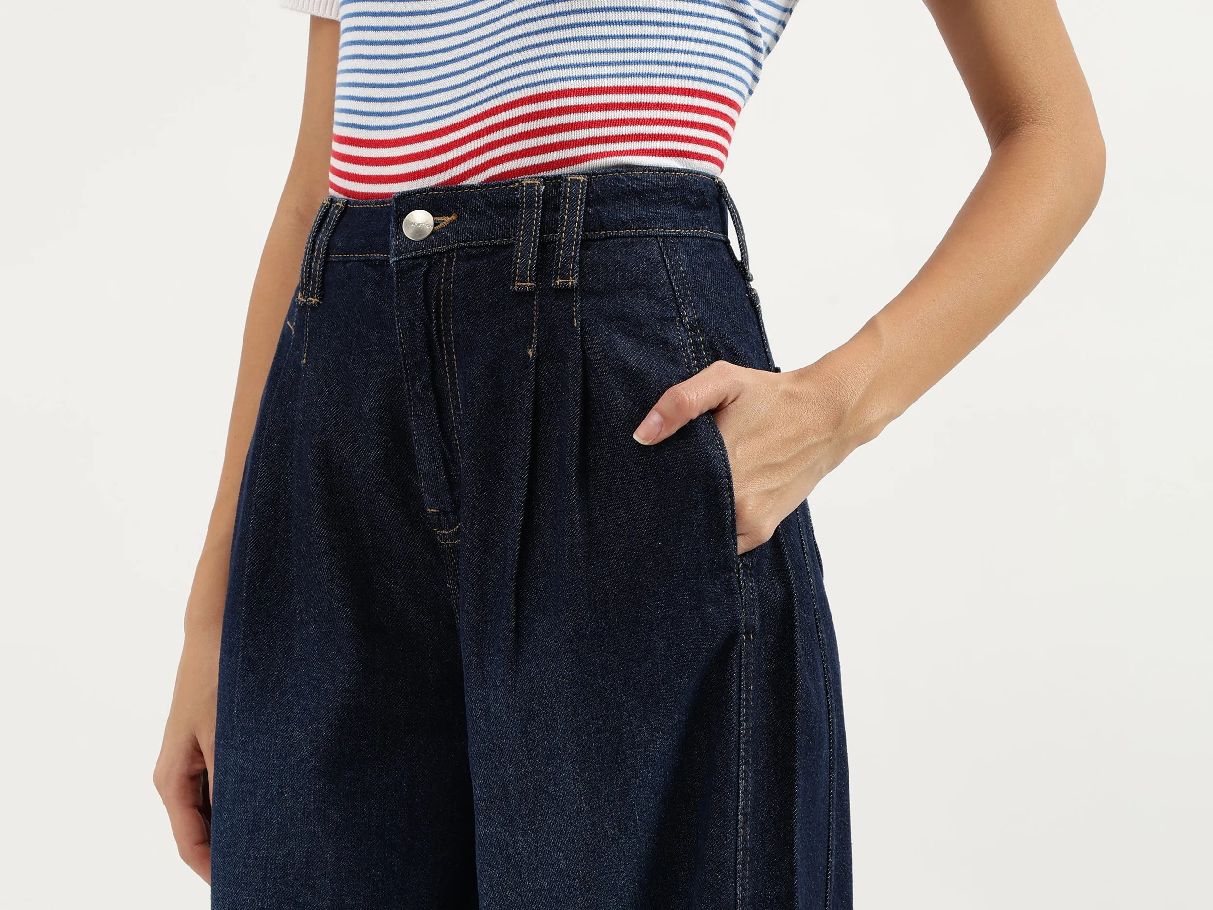 Solid Wide Leg Trousers