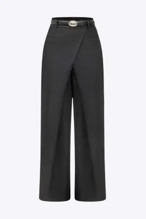 Sophie - Asymmetrical Wrap Belted Woman's Trousers