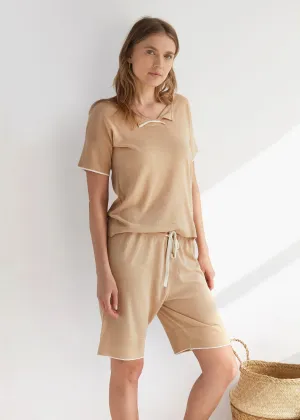 SPLIT NECK TEE