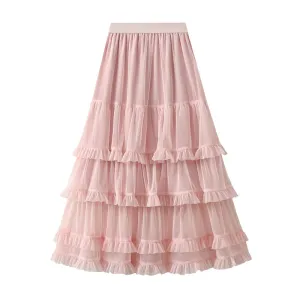 Spring Fairy Sweet Cake Layer Skirt