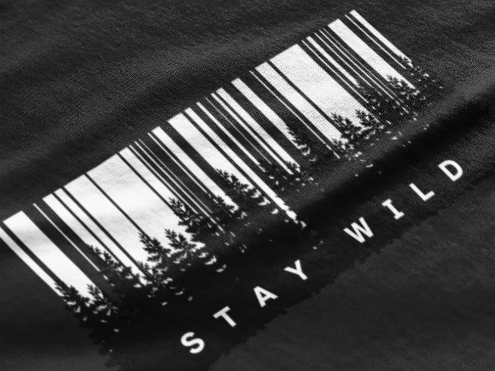 STAY WILD - Unisex Oversized Cotton Graphic Printed T-Shirt
