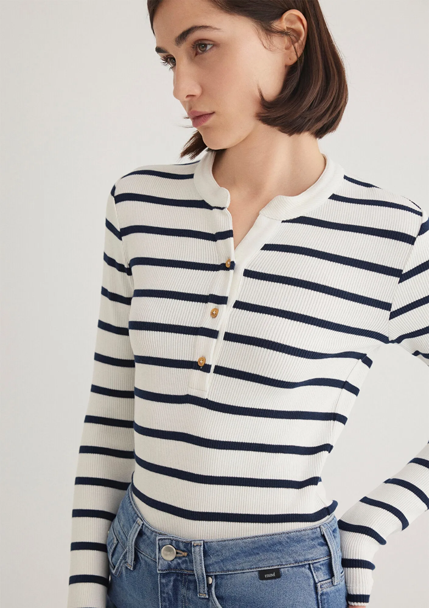 Striped Navy Blue T-Shirt