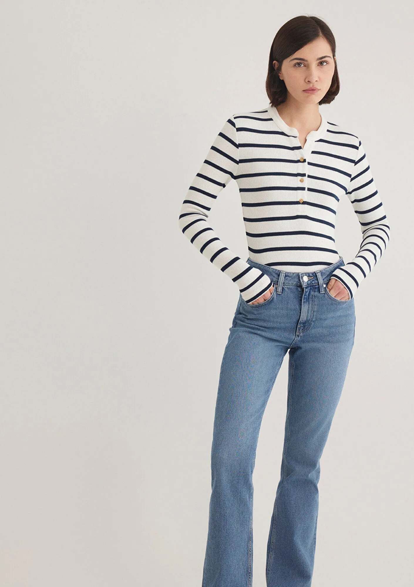 Striped Navy Blue T-Shirt