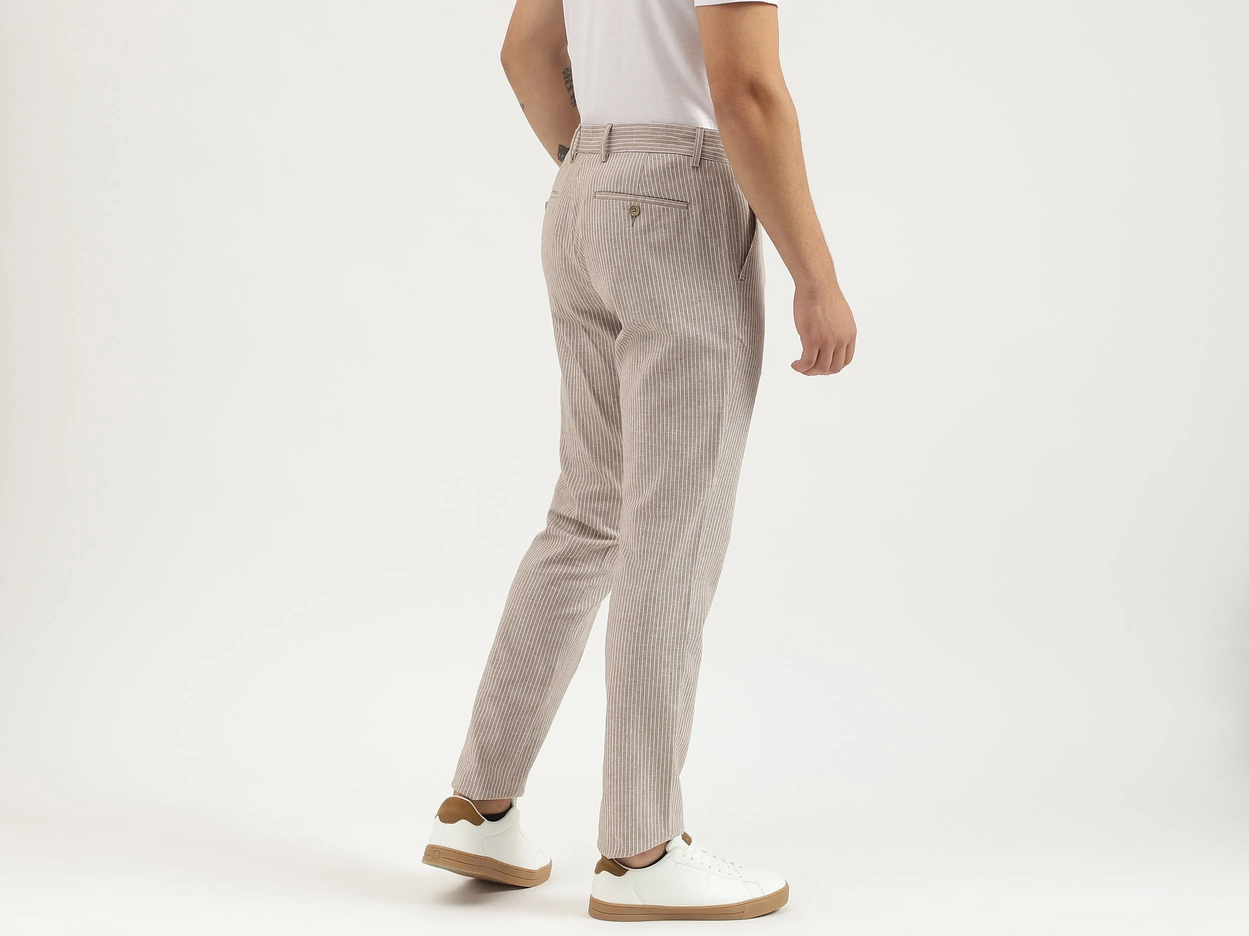 Striped Relaxed Fit Trousers