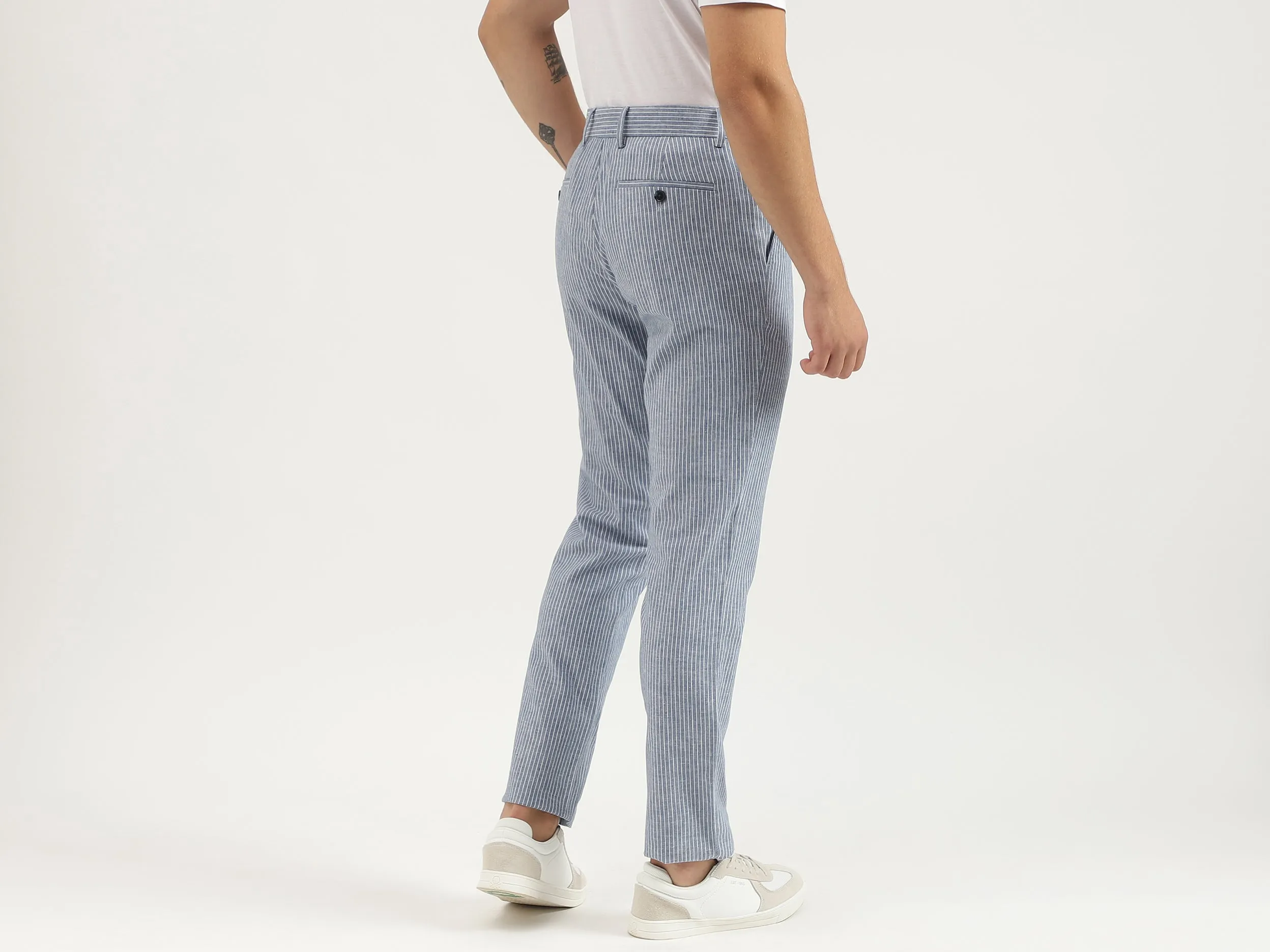 Striped Relaxed Fit Trousers