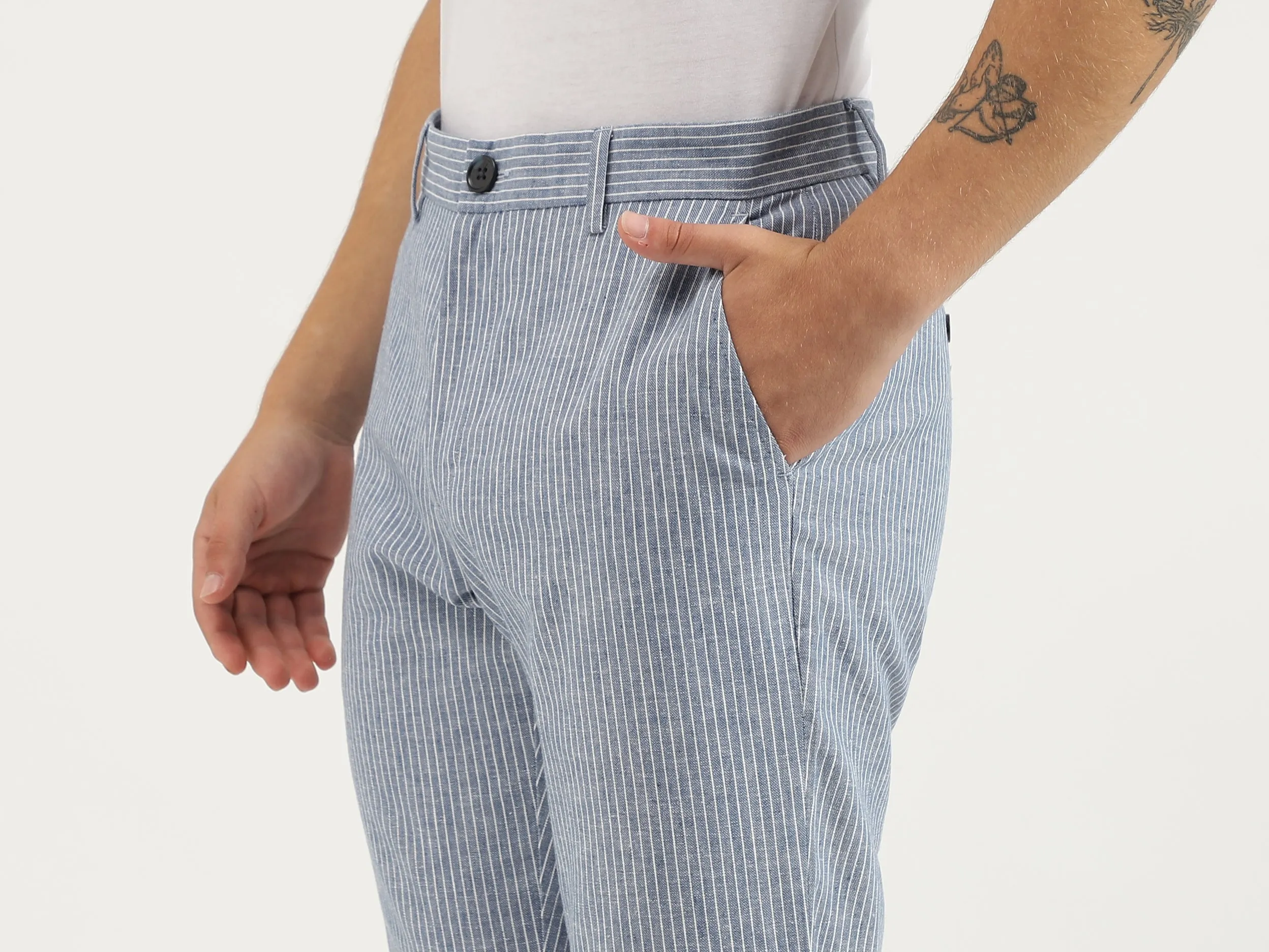 Striped Relaxed Fit Trousers