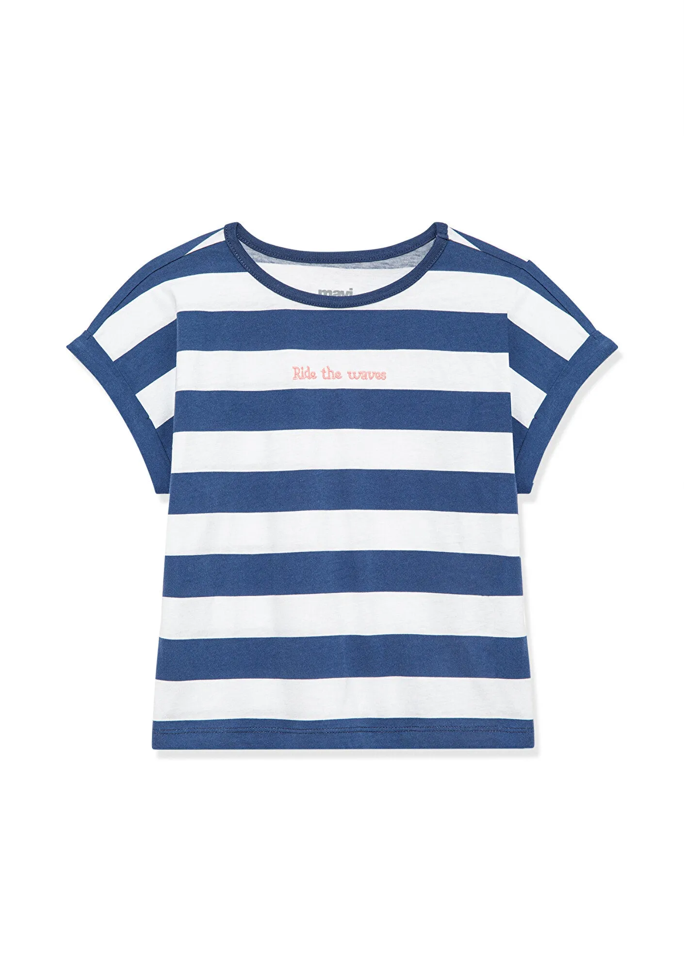 Striped Sleeveless Navy T-Shirt