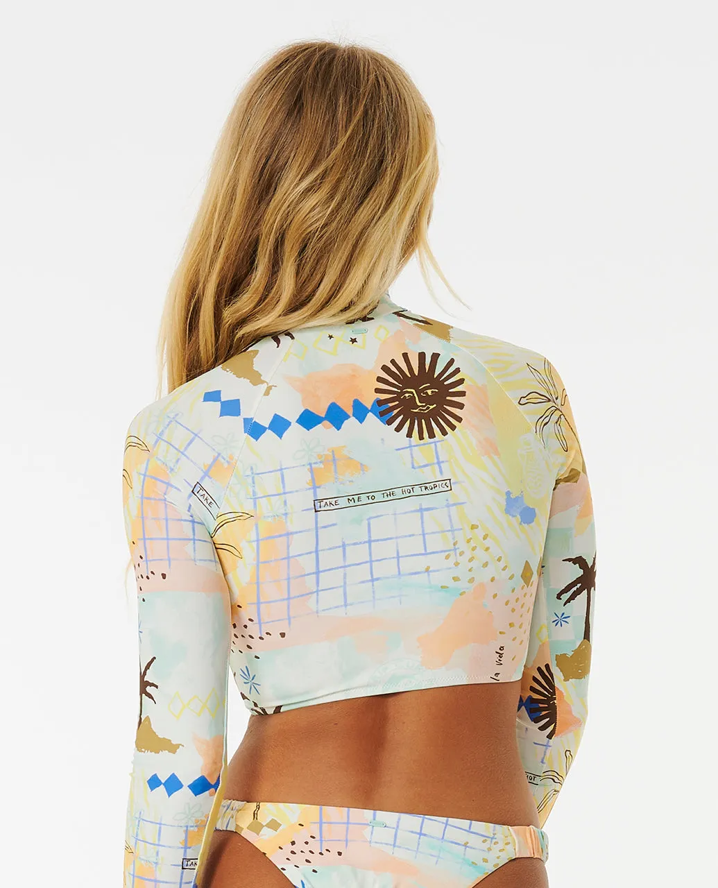 SUN CLUB CROPPED RASHGUARD