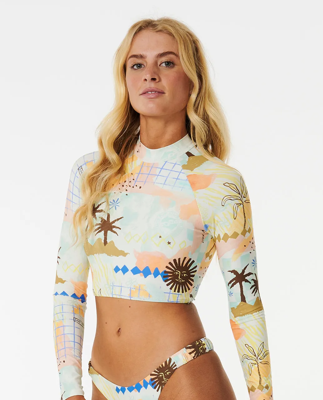 SUN CLUB CROPPED RASHGUARD
