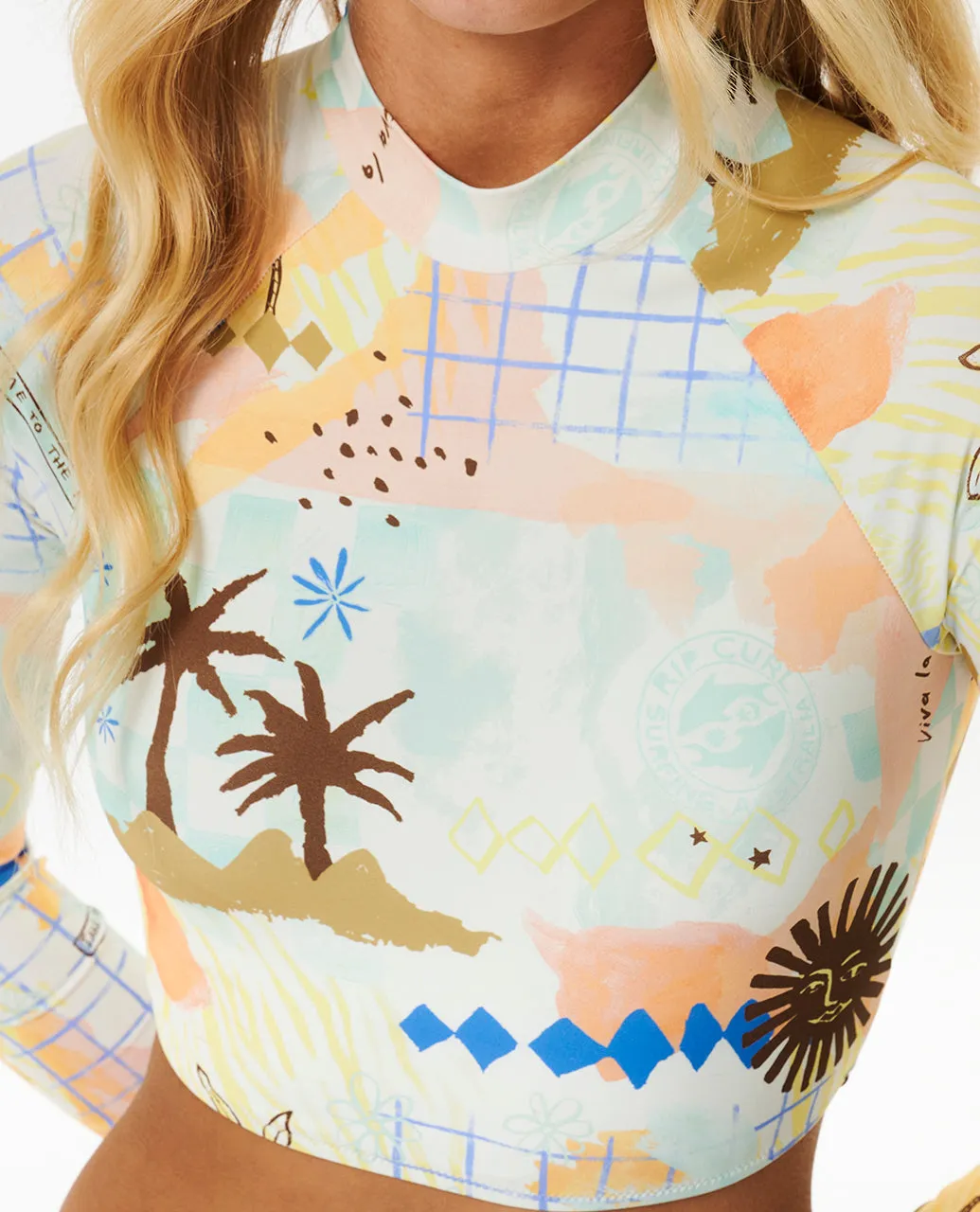 SUN CLUB CROPPED RASHGUARD