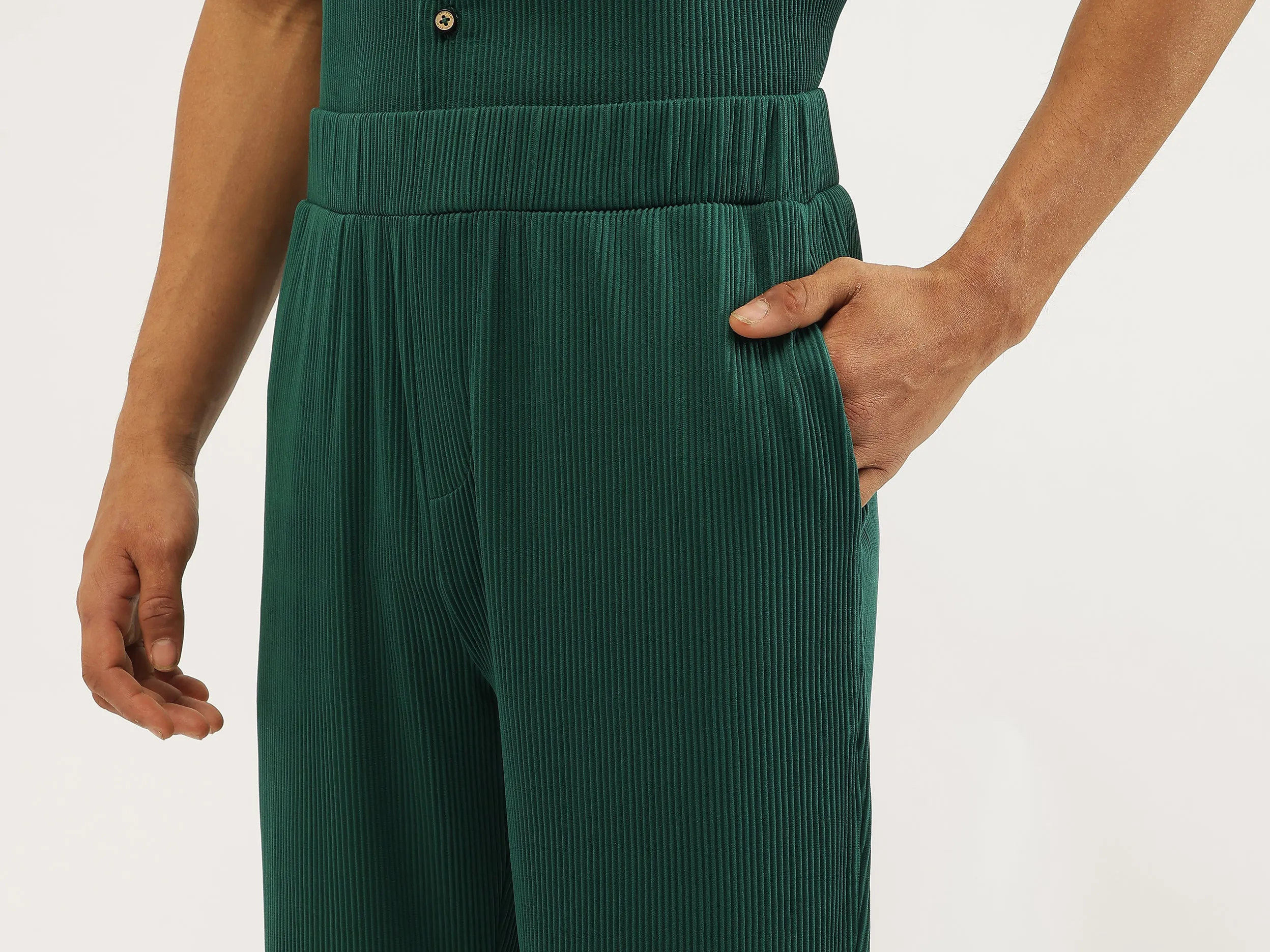 Textured Relaxed Fit Trousers