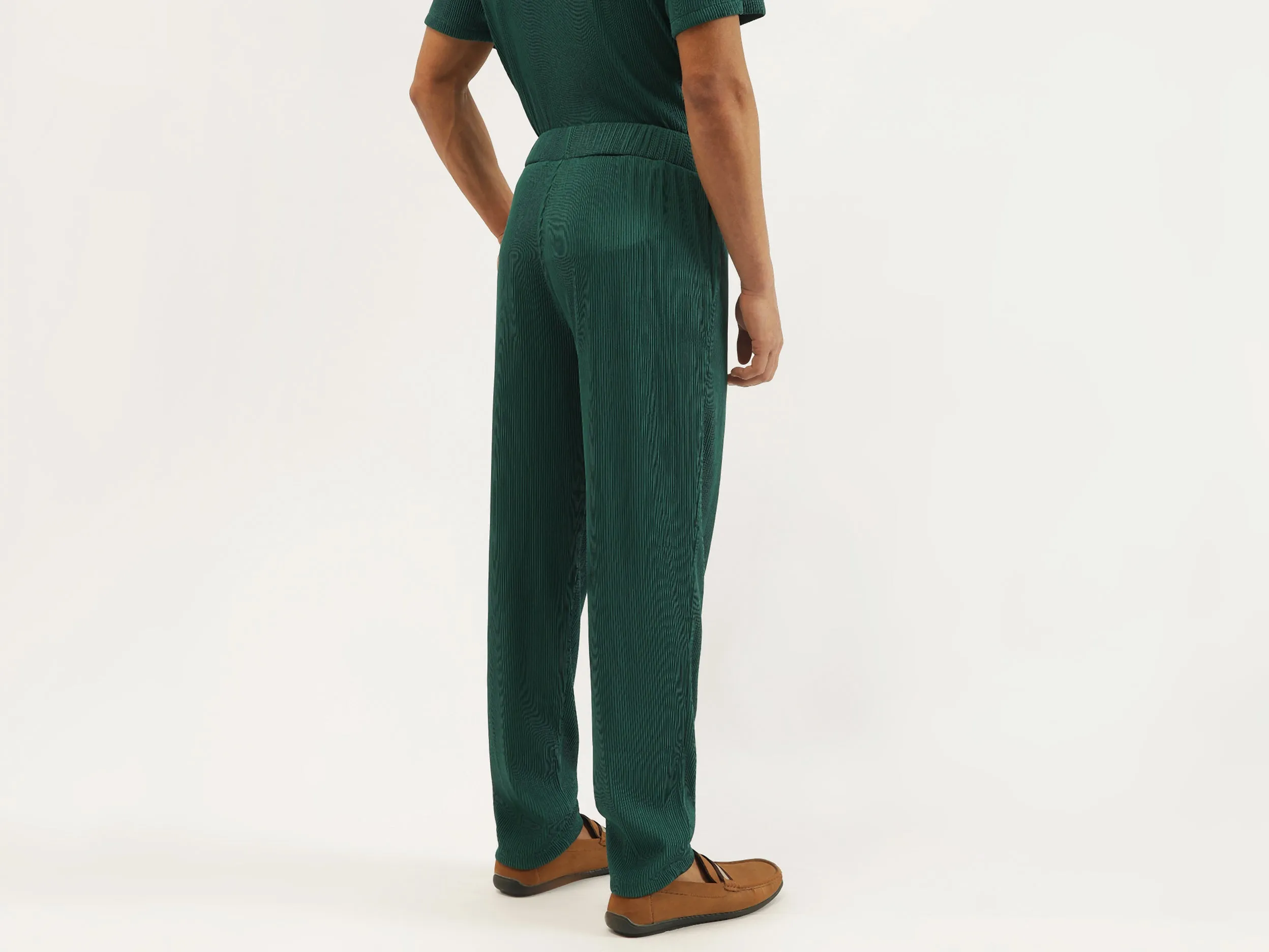 Textured Relaxed Fit Trousers