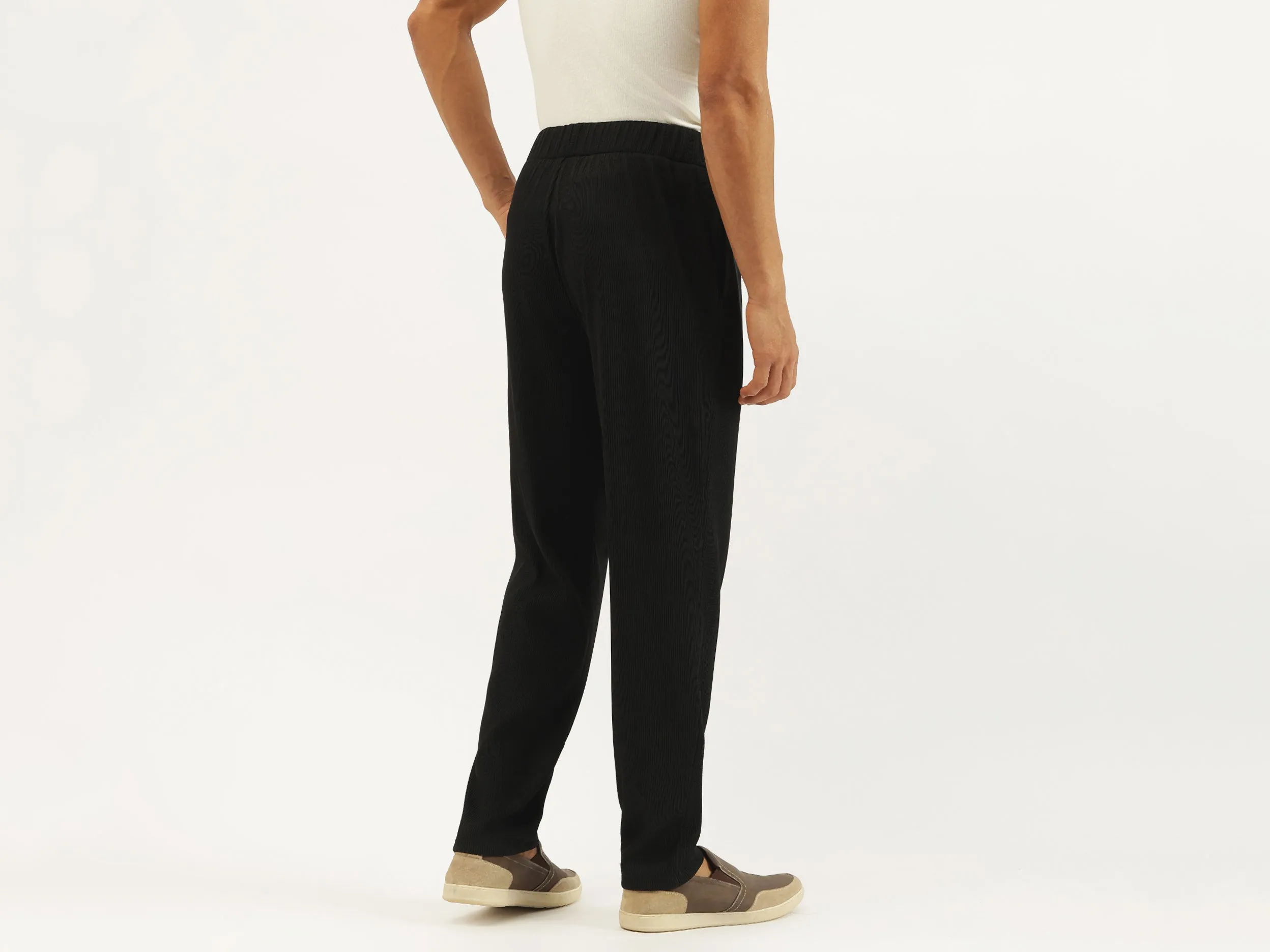 Textured Relaxed Fit Trousers