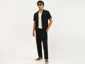 Textured Relaxed Fit Trousers