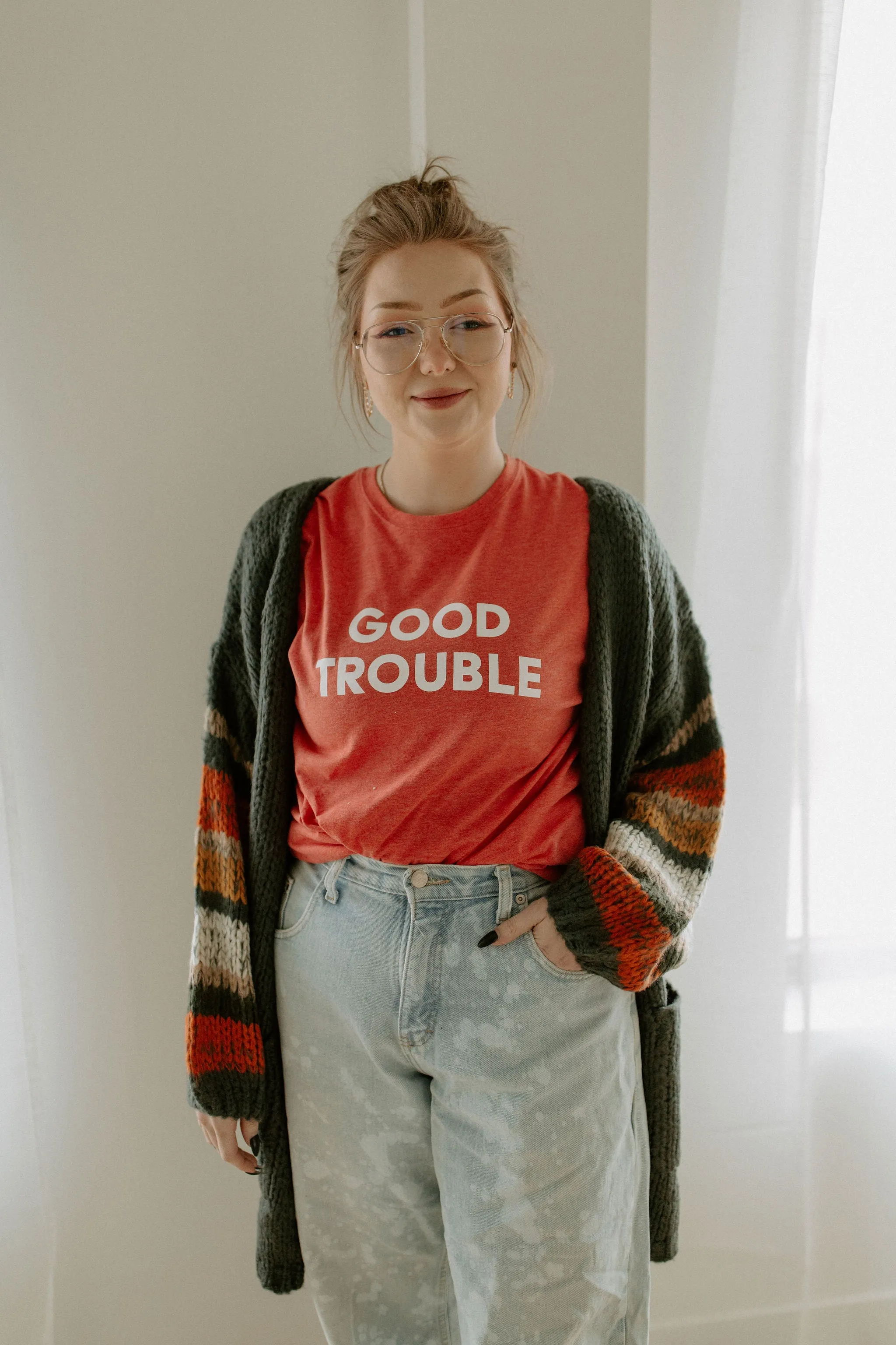 The Good Trouble T-Shirt - Heathered Red